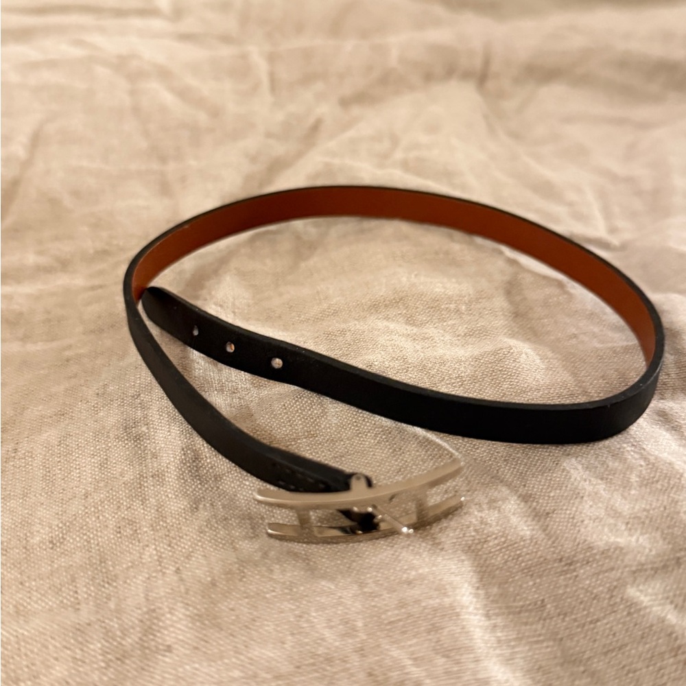 Hermès Behapi double tour wrap bracelet silver